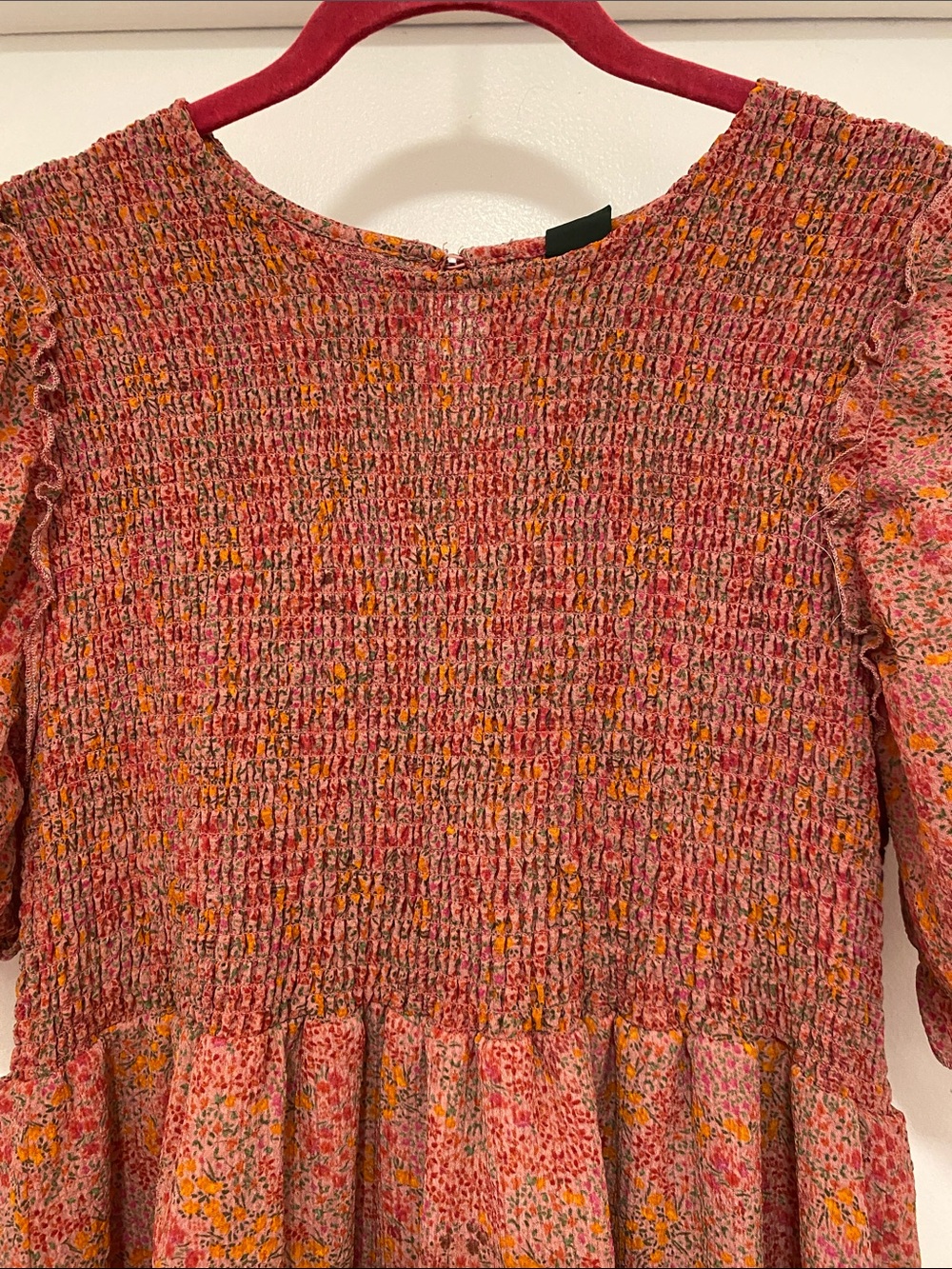 Dress Floral Puffed Sleeves - Picture 2 of 11